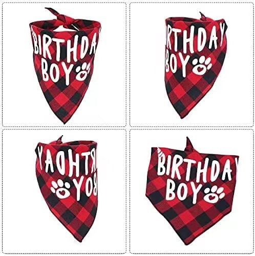 Pañuelo Triangular Escocés para Cumpleaños de Mascotas - Image 2
