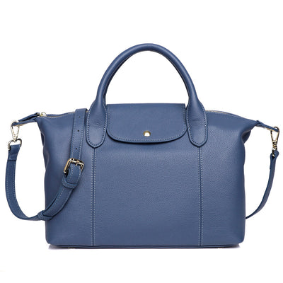 Bolso Boston de Cuero Curtido Grano Grande - Capacidad Amplia Primera Capa - Image 12