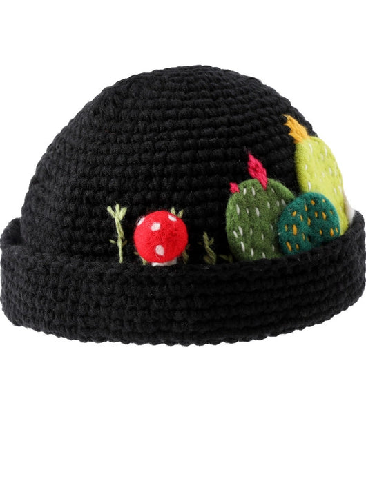 Gorro Tejido a Mano con Diseño de Suculenta - Image 4