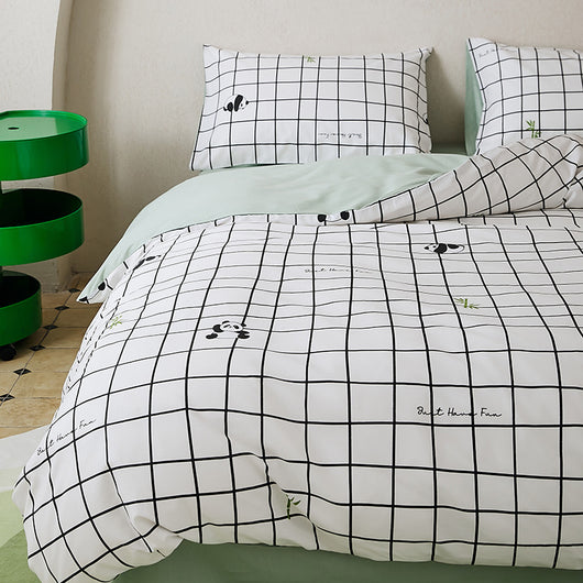 Juego de Cama 4 Piezas 100% Algodón con Estampado