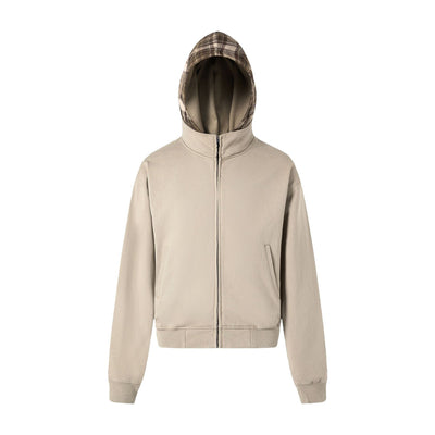 Sudadera con Capucha de Franela a Cuadros para Mujer - Image 7