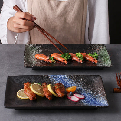 Plato Rectangular de Cerámica Estilo Japonés para Sushi y Presentación - Image 3