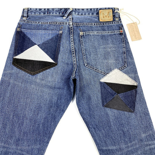 Pantalones Tipo Mendigo Retro con Parches para Hombre - Image 12