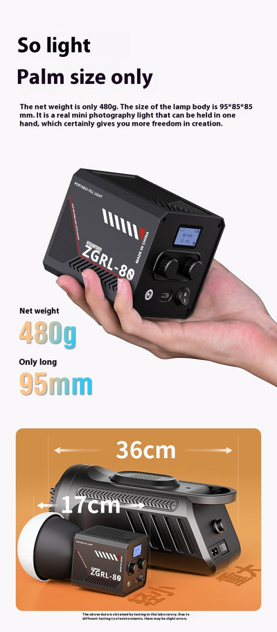 Luz de Relleno COB 80W Portátil de Alta Potencia - Image 24
