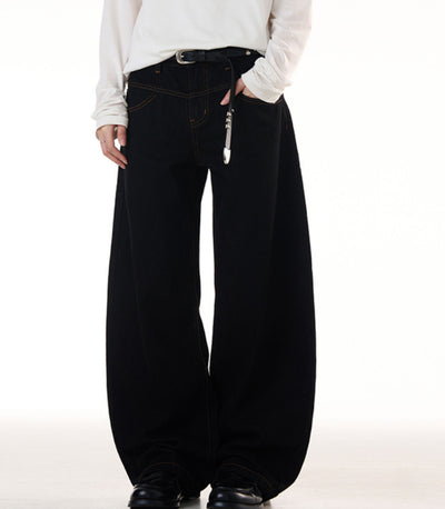 Jeans Ajustados Minimalistas Estilo Americano con Costuras Visibles de Diseñador - Image 7