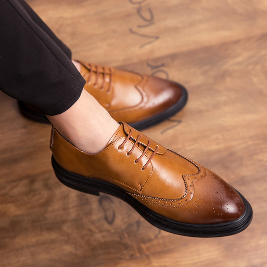 Zapatos de Cuero Blanco Estilo Británico para Hombre - Calzado Ejecutivo Premium - Image 2