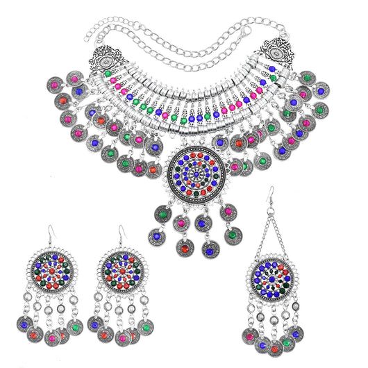 Conjunto Bohemio Vintage: Collar, Aretes y Tiara - Image 13