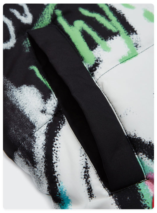 Chaqueta de Algodón para Hombre con Diseño Graffiti y Cierre Relajado - Image 14