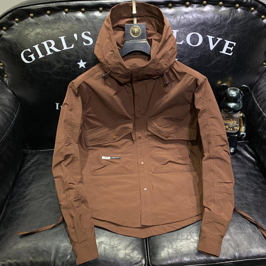 Chaqueta de Trabajo Casual con Capucha - Abrigo Shell para Hombre - Image 41