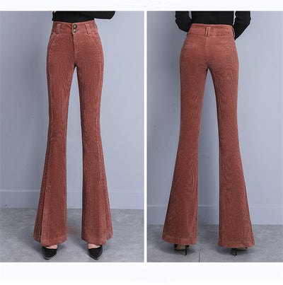 Pantalón Pana Cintura Alta Acampanado Suave y Cómodo - Image 9