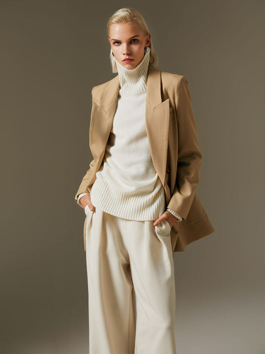 Blazer de Lana para Mujer - Diseño Minimalista y Elegante - Image 8
