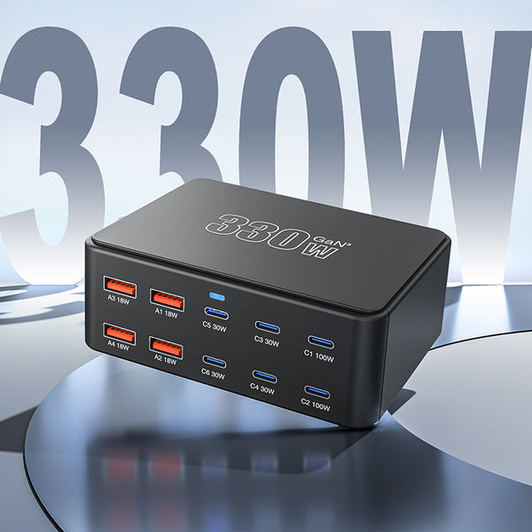 Cargador Súper Rápido 330W con Tecnología de Carga Porosa
