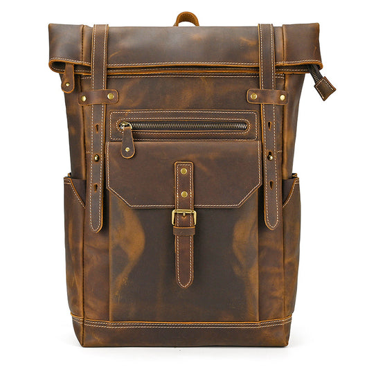 Mochila Ejecutiva de Cuero Genuino Retro - Capacidad Grande para Laptop 15 pulgadas - Image 13