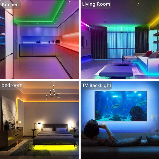 Tira LED RGB 5050 5M con Control Remoto - Iluminación Decorativa Flexible para TV y Habitación - Image 2