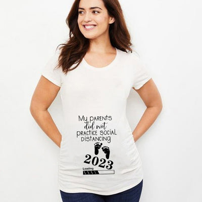Playera de Maternidad con Estampado Infantil de Manga Corta - Image 12