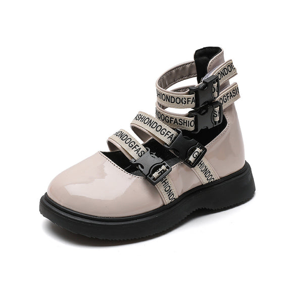Botas de Cuero Corte Medio Estilo Coreano