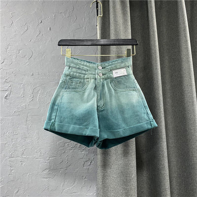 Shorts de Mezclilla Ancho Degradado para Mujer - Image 6