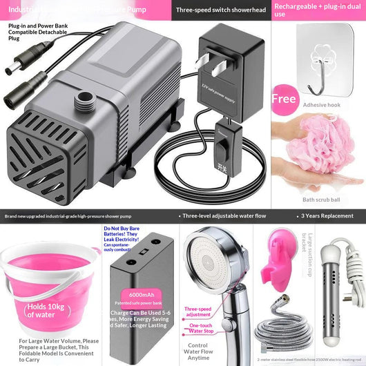 Ducha Portátil Eléctrica para Baño al Aire Libre - Image 3
