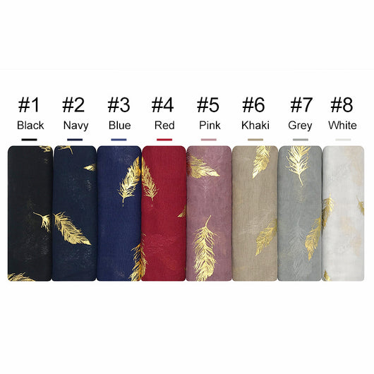 Pañuelo Turbante Versátil con Estampado de Hojas Doradas para Mujer - Image 16