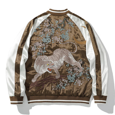 Chaqueta Beisbolera con Bordado de Tigre Estilo Chino para Hombre - Image 10