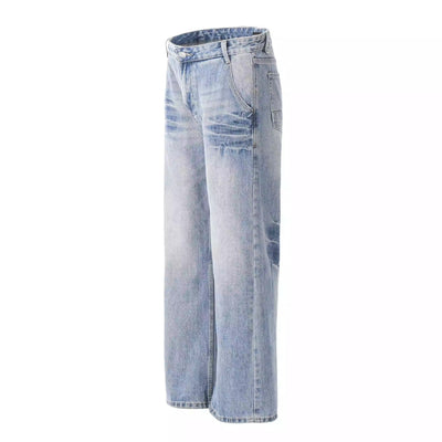 Pantalones Hombre Estilo Retro Desgastado con Rayas de Rayo y Textura de Bambú - Image 20