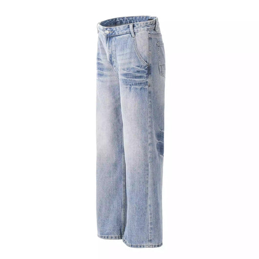 Pantalones Hombre Estilo Retro Desgastado con Rayas de Rayo y Textura de Bambú - Image 20