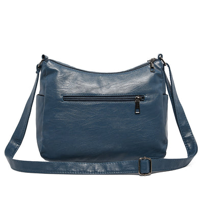 Bolso Mensajero de Cuero con Múltiples Compartimentos y Bolsillos - Image 4