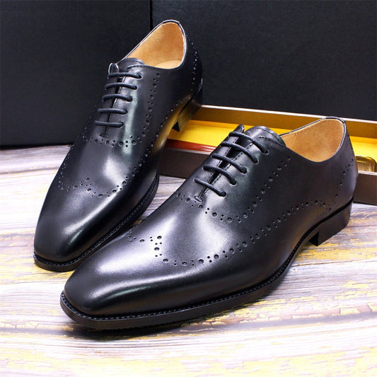 Zapatos Oxford de Cuero Grabados para Hombre - Estilo Brogue Británico