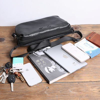 Bolso Mensajero de Cuero Genuino con Gran Capacidad - Image 3