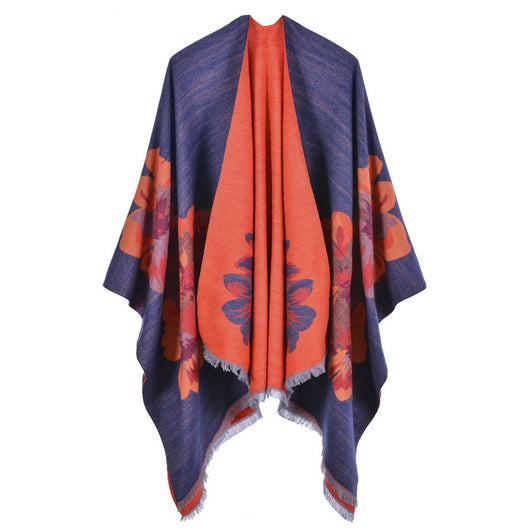 Chal Dividido Jacquard Grueso y Cálido - Estilo Europeo y Americano - Image 8