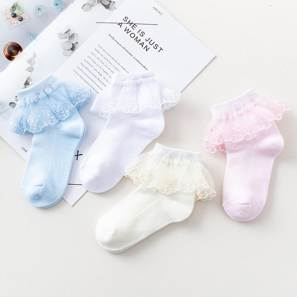 Calcetines Finos de Malla para Bebé Niña - Verano