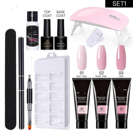 Set de Adhesivo Gel para Uñas Artísticas 15ml con Fotocurado