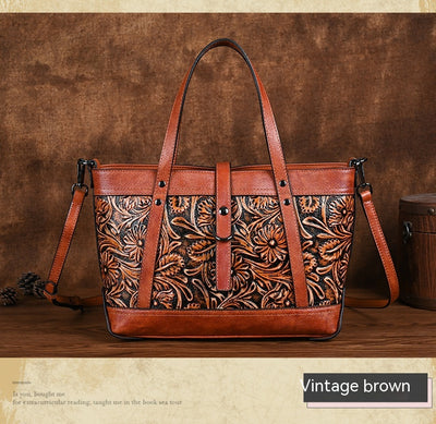 Bolso de Cuero Genuino con Diseño Tallado a Mano - Image 16
