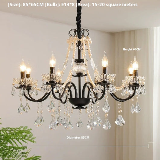 Lámpara de Araña de Cristal Estilo Lujo Francés para Sala - Image 12