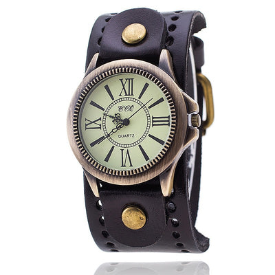 Reloj de Cuero Genuino Estilo Retro Romano - Image 5