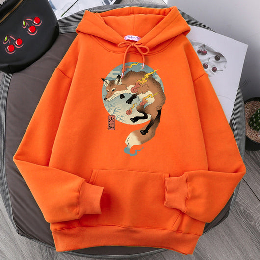 Sudadera Hoodie Estampada de Forro Polar para Hombre - Talla Grande - Image 9