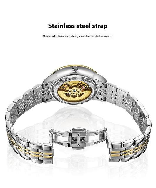 Reloj Mecánico Automático Profesional Hueco Tres Agujas Resistente al Agua para Hombre - Image 13