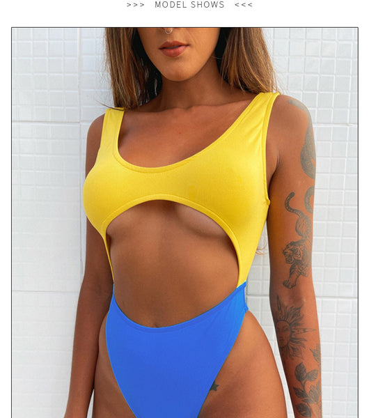 Traje de Baño Elegante de Una Pieza con Detalles en Contraste - Image 16