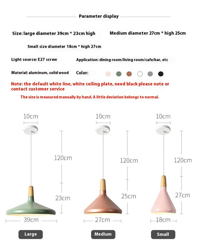 Lámpara Colgante Nórdica de Madera Sólida y Aluminio Diseño Minimalista - Image 36