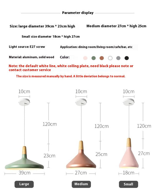 Lámpara Colgante Nórdica de Madera Sólida y Aluminio Diseño Minimalista - Image 36