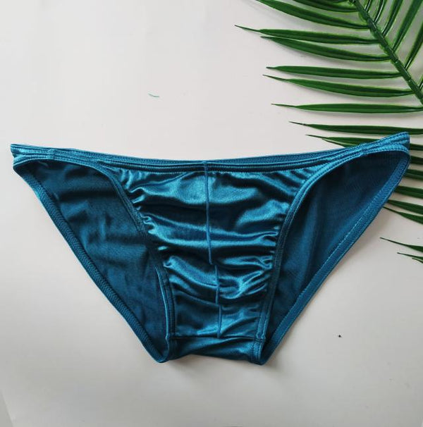 Ropa Interior Masculina Sexy de Talle Bajo Triangular Sedosa Secado Rápido Ajustada Tendencia Juvenil Transpirable y Fitness