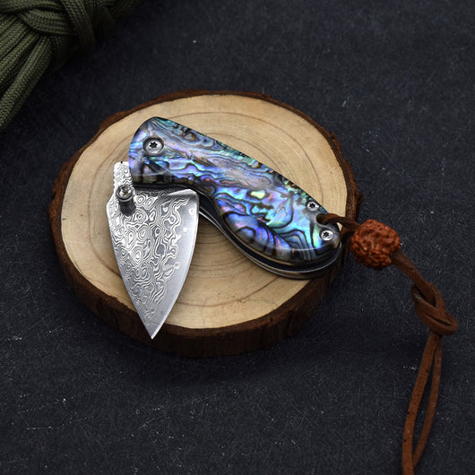 Cuchillo Plegable Damasco Compacto de Bolsillo - Image 6