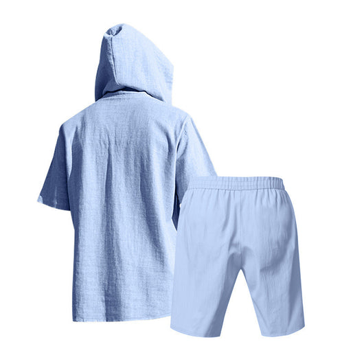 Conjunto Deportivo Holgado de Lino Transpirable con Capucha - Image 20