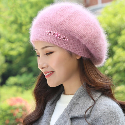 Boina Térmica de Punto con Pelaje de Conejo - Gorro Abrigador Casual para Invierno - Image 16
