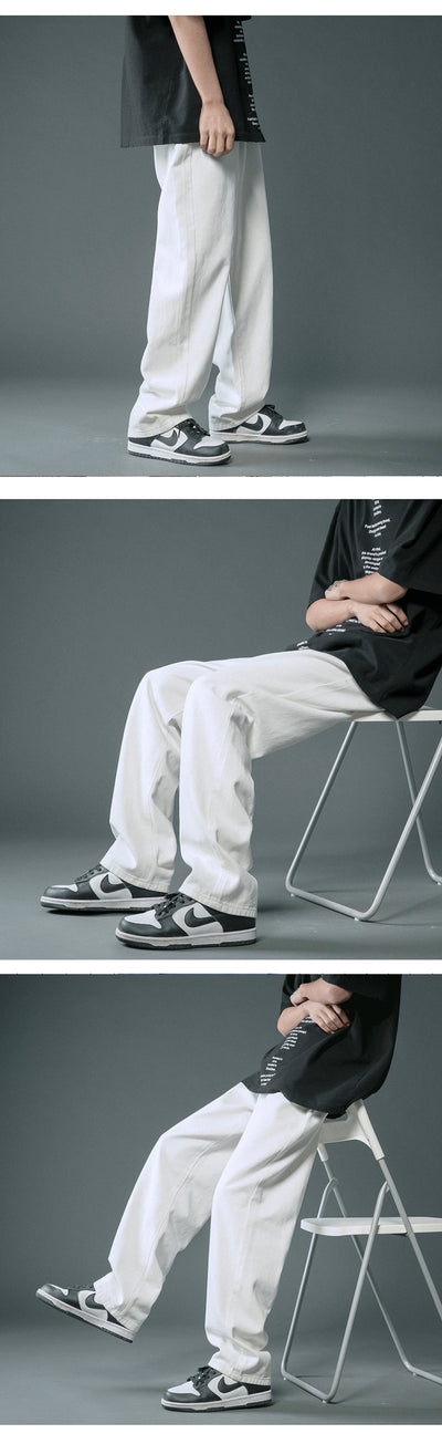 Jeans Rectos Sueltos Ligeros para Hombre - Comodidad de Verano - Image 16