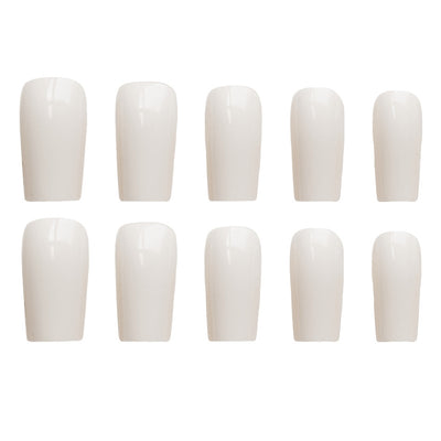 Uñas Postizas Rectangulares Beige - Image 5