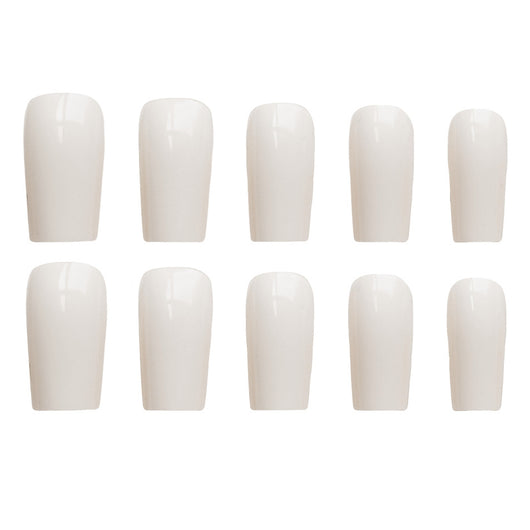 Uñas Postizas Rectangulares Beige - Image 5