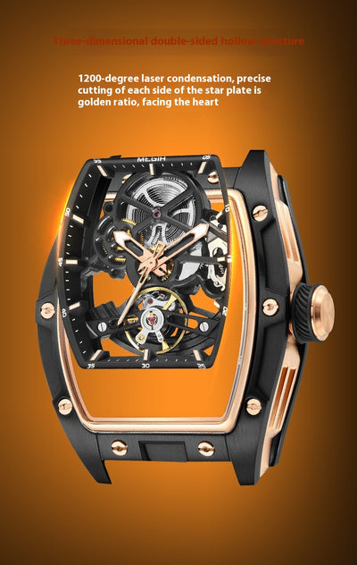 Reloj Mecánico Automático Hueco de Acero Inoxidable para Hombre - Image 16