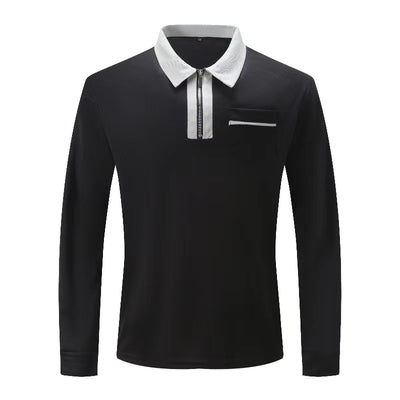 Polo Deportivo Hombre Otoño Cierre de Cremallera Cuello Solapa Algodón - Image 29