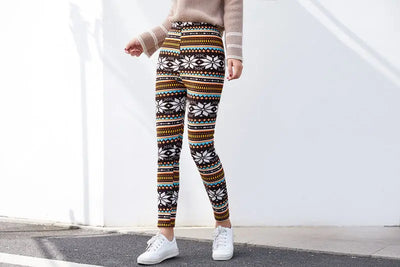 Leggings Térmicos Copo de Nieve con Lana de Cordero - Cintura Alta Elástica - Image 10